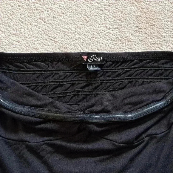 ❤️ Guess Black Strapless Dress Size Small - Picture 12 of 13